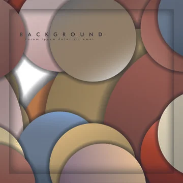 Abstract vector circle background with color stone and brick gradient and sha Illustrazione stock