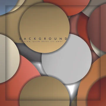 Abstract vector circle background with color stone and brick gradient and sha Illustrazione stock