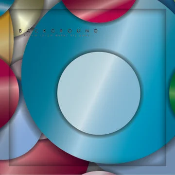 Abstract vector circle background with color gems and jewels gradient and sha Stock Illustration