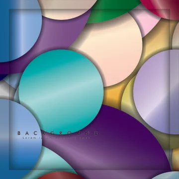 Abstract vector circle background with color gems and jewels gradient and sha Stock Illustration