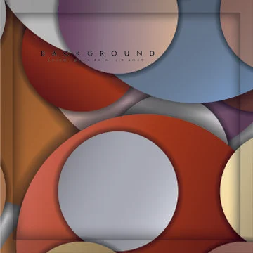 Abstract vector circle background with color stone and brick gradient and sha イラスト素材