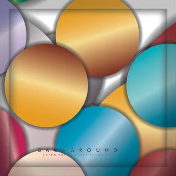 Abstract vector circle background with color gems and jewels gradient and sha Stock Illustration