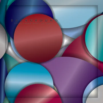 Abstract vector circle background with color gems and jewels gradient and sha Stock Illustration