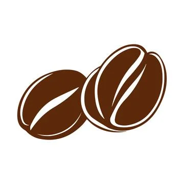 Abstract Vector Coffee Beans Icon Design Template Stock Illustration