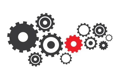 Abstract vector cogs, gears Stock Illustration