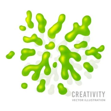 Abstract vector color splash background paint fluid colorful ink splatters Stock Illustration