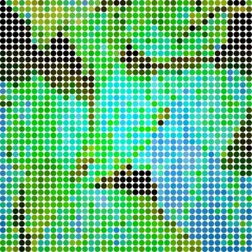 Abstract vector colored round dots background Illustrazione stock