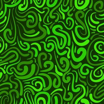 Abstract vector colored swirls seamless pattern Stock Illustration