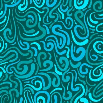 Abstract vector colored swirls seamless pattern 스톡 일러스트