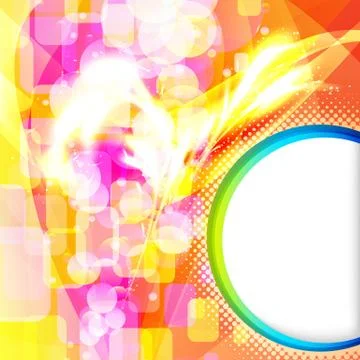 Abstract vector colorful background with forms of empty frames. Stock Illustration