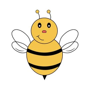 Abstract Vector Colorful Bee Icon Design Template Stock Illustration