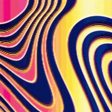 Abstract vector colorful distorted mesh plane on dark background. Futuristic  Illustrazione stock