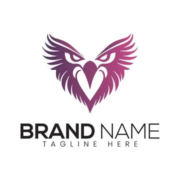 Abstract Vector Colorful Eagle Icon or Logo Design Template Stock Illustration