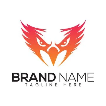 Abstract Vector Colorful Eagle Icon or Logo Design Template Stock Illustration
