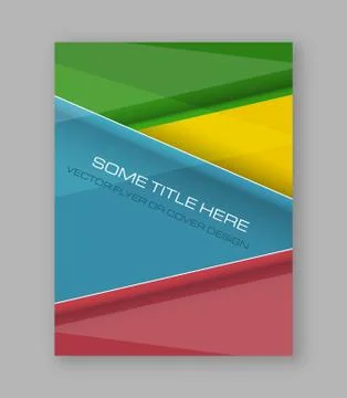 Abstract vector colorful flyer design template, brochure or corporate banner. Stock Illustration