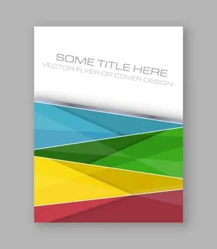 Abstract vector colorful flyer design template, brochure or corporate banner. Stock Illustration