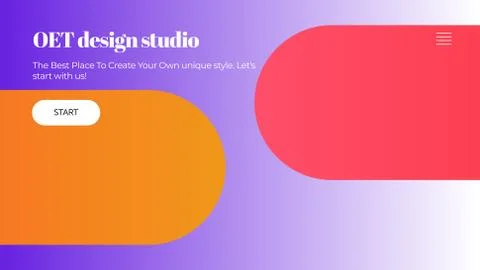 Abstract Vector Colorful Gradient Landing Page Template Ilustração Stock