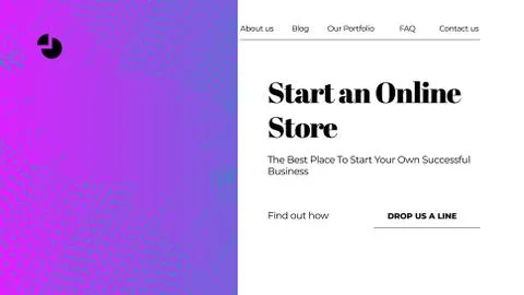 Abstract Vector Colorful Gradient Landing Page Template Stock Illustration