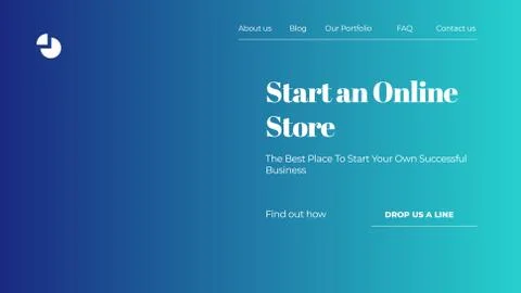 Abstract Vector Colorful Gradient Landing Page Template Stock Illustration