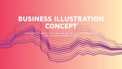 Abstract Vector Colorful Gradient Landing Page Template Illustrazione stock