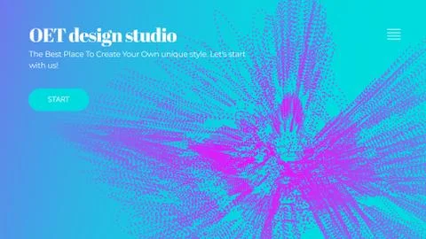 Abstract Vector Colorful Gradient Landing Page Template Stock Illustration