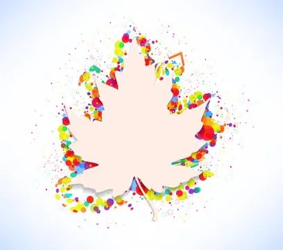 Abstract vector colorful leaf shape background Stock Illustration