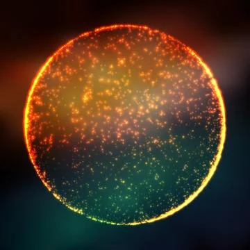 Abstract vector colorful mesh background. Black hole or singularity. Futurist Stock Illustration