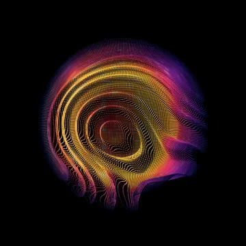 Abstract vector colorful mesh sphere on dark background. Futuristic style car Stock Illustration