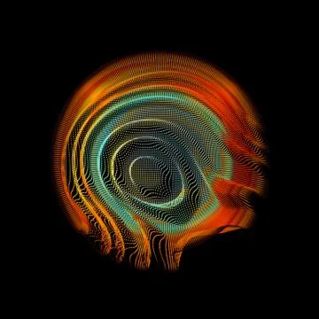 Abstract vector colorful mesh sphere on dark background. Futuristic style car イラスト素材