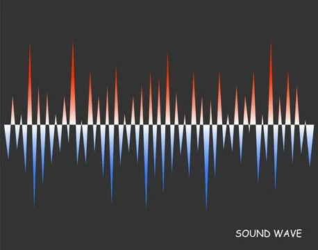 Abstract vector colorful pulse wave lines equalizer. Cold and warm soundwave Stock Illustration