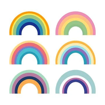 Abstract Vector Colorful Rainbow Icon Design Template Stock Illustration