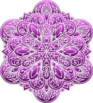 Abstract, vector colorful round lace design mandala, ethnic decorative elemen Ilustración de archivo