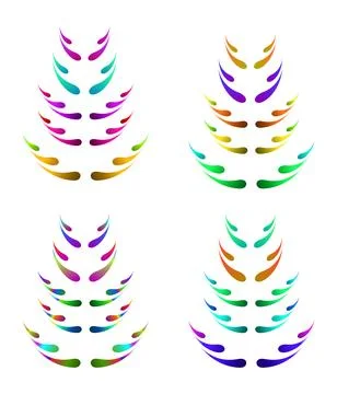 Abstract vector colorful shapes set Stock Illustration