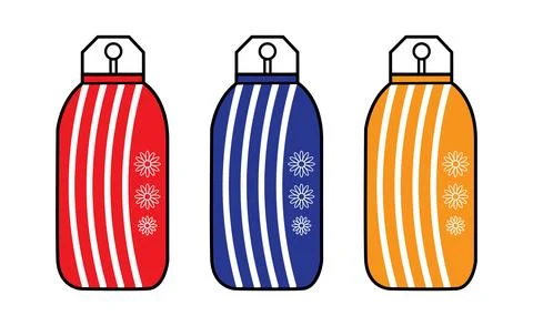 Abstract Vector Colorful Water Bottle Icon Design Template Stock Illustration