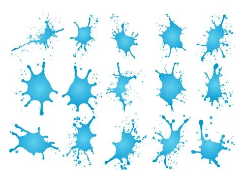 Abstract Vector Colorful Water Splashes Icon Design Template Stock Illustration