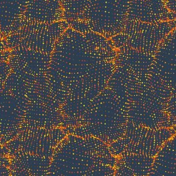 Abstract vector colorful wave mesh background. Point cloud array. Chaotic lig Illustrazione stock
