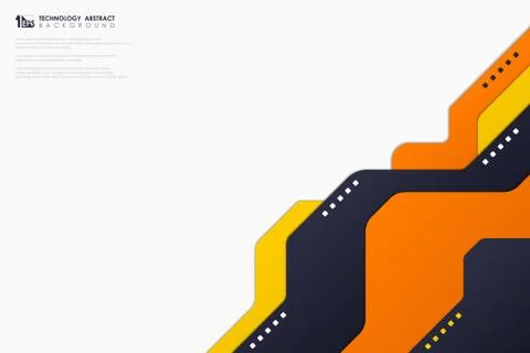 Abstract vector colors technology template design on white background. Stock-Illustration