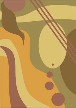 Abstract vector composition in brown colors Stock Illustration