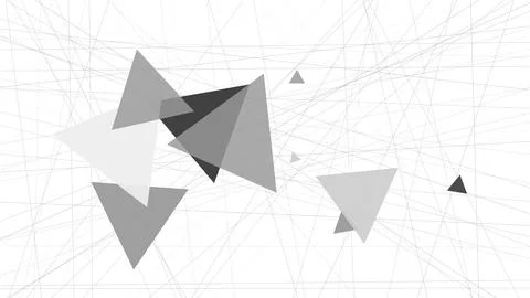 Abstract vector composition of intersecting geometric shapes and graphic elem Illustrazione stock