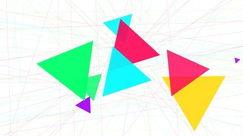Abstract vector composition of intersecting geometric shapes and graphic elem Illustrazione stock
