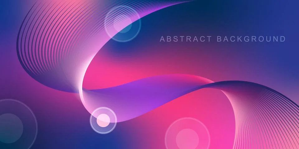Abstract vector creative background, with glowing wave, modern lines elements Stock Illustration