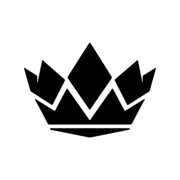 Abstract Vector crown simple Icon or Logo Design Template Stock Illustration