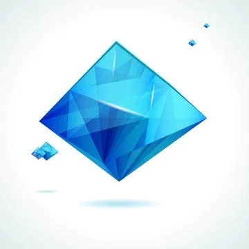 Abstract vector crystal design. Stock Illustration