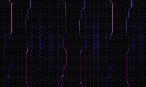 Abstract vector dark gray and violet technology background. Illustrazione stock