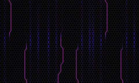 Abstract vector dark gray and violet technology background. Stock Illustration