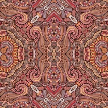 Abstract vector decorative ethnic seamless pattern Stock Illustration