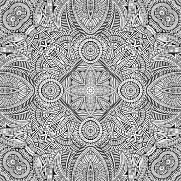 Abstract vector decorative ethnic seamless pattern 스톡 일러스트