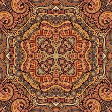 Abstract vector decorative ethnic seamless pattern Illustrazione stock