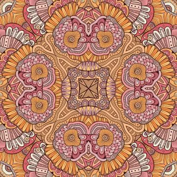 Abstract vector decorative ethnic seamless pattern 스톡 일러스트