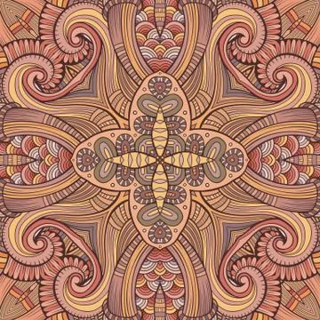 Abstract vector decorative ethnic seamless pattern Stock Illustration